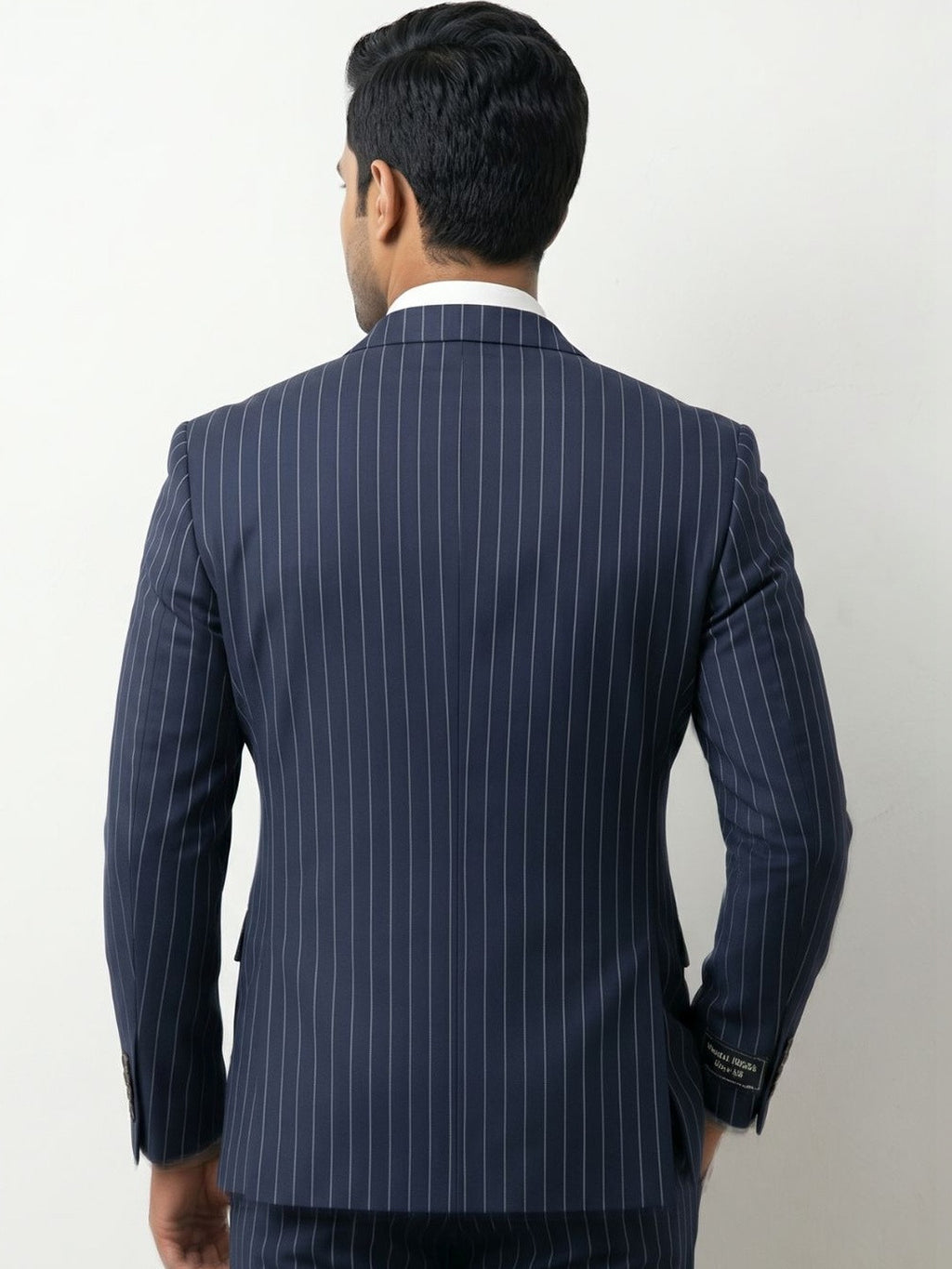 The Executive Navy Pinstripe Double-Breasted Suit