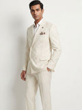 The Riviera Ivory Pinstripe Double-Breasted Suit
